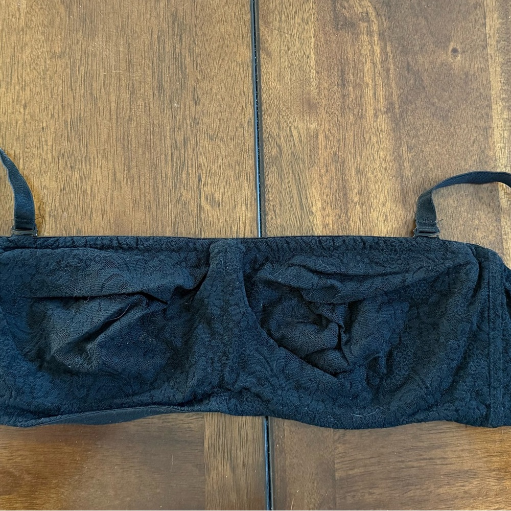 Wacoal Black Halo Lace Strapless Underwire Bra